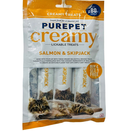 Purepet Creamy  Lickable Treats - Salmon and Skipjack