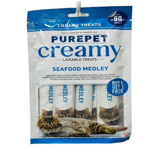 Purepet Creamy  Lickable Treats - Seafood Medley