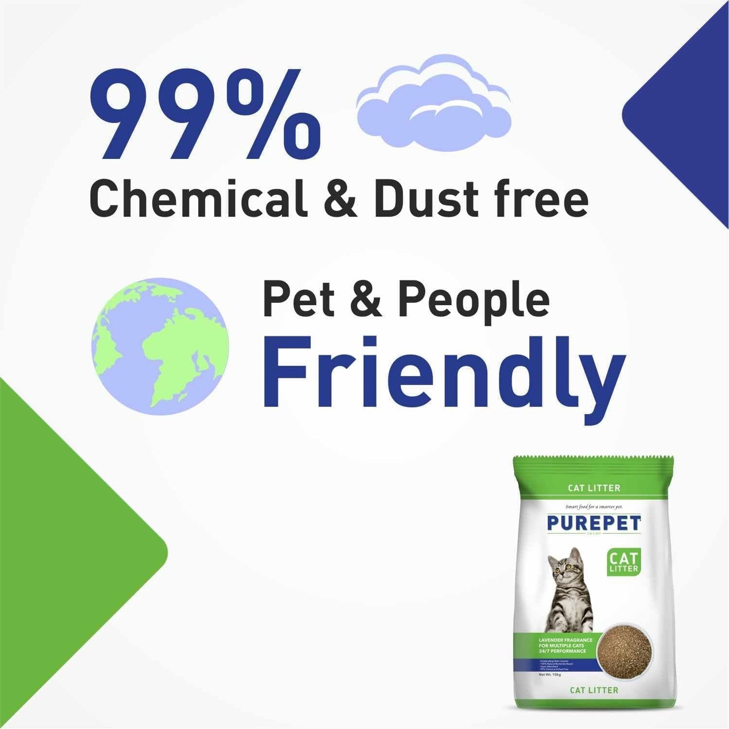 Purepet Lavender Scented Clumping Cat Litter -5 Kg