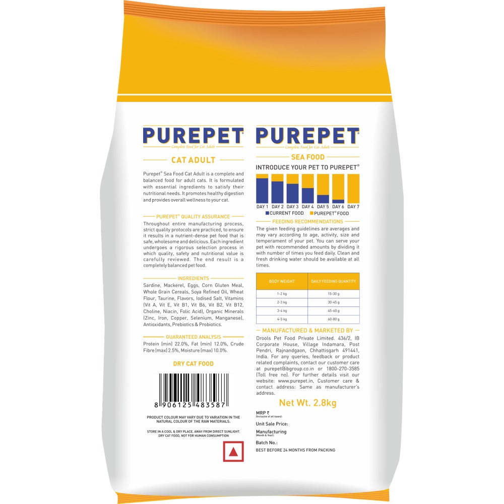 Purepet Seafood Adult Cat Dry Food