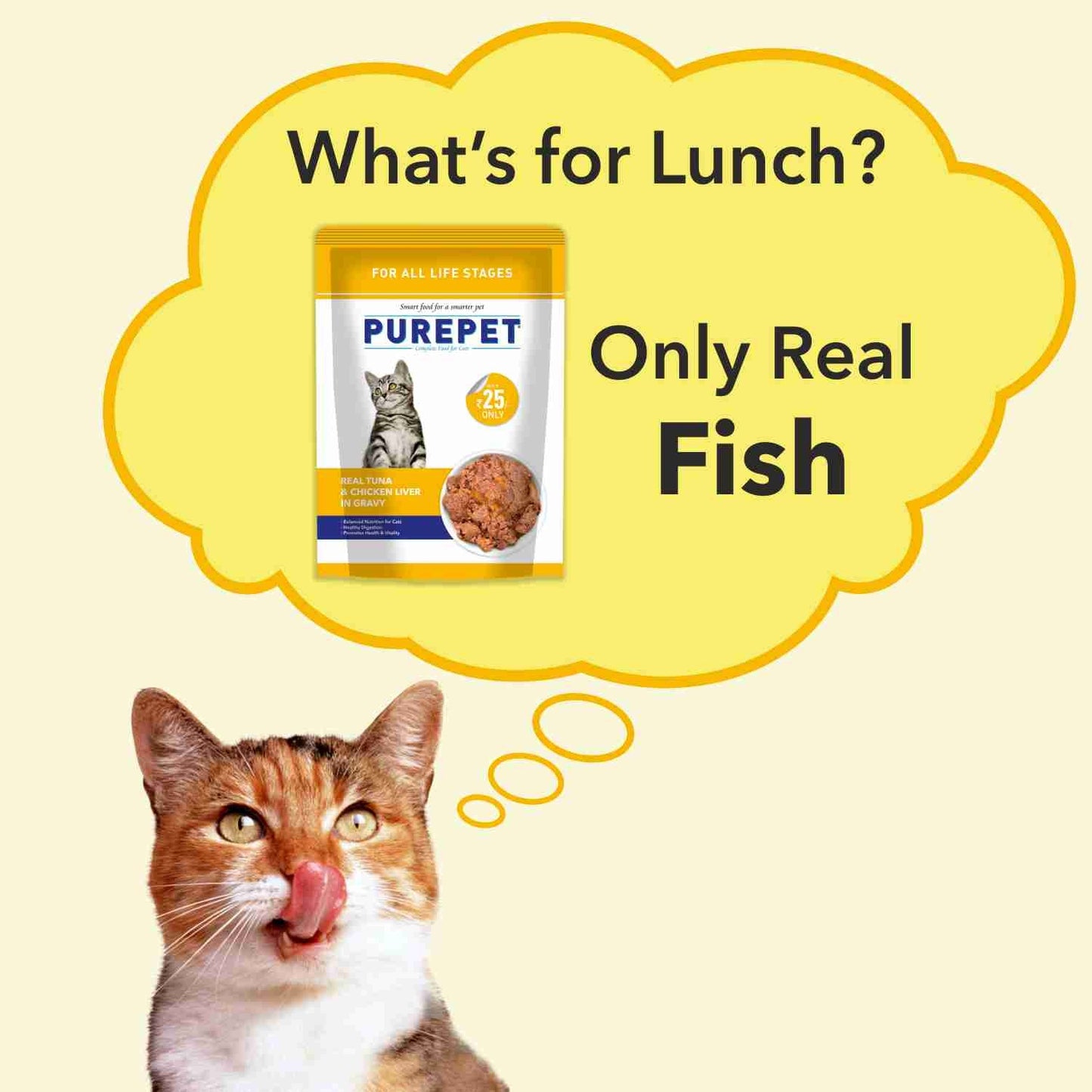 Purepet Wet Cat Adult Food Real Tuna And Chicken Liver in Gravy