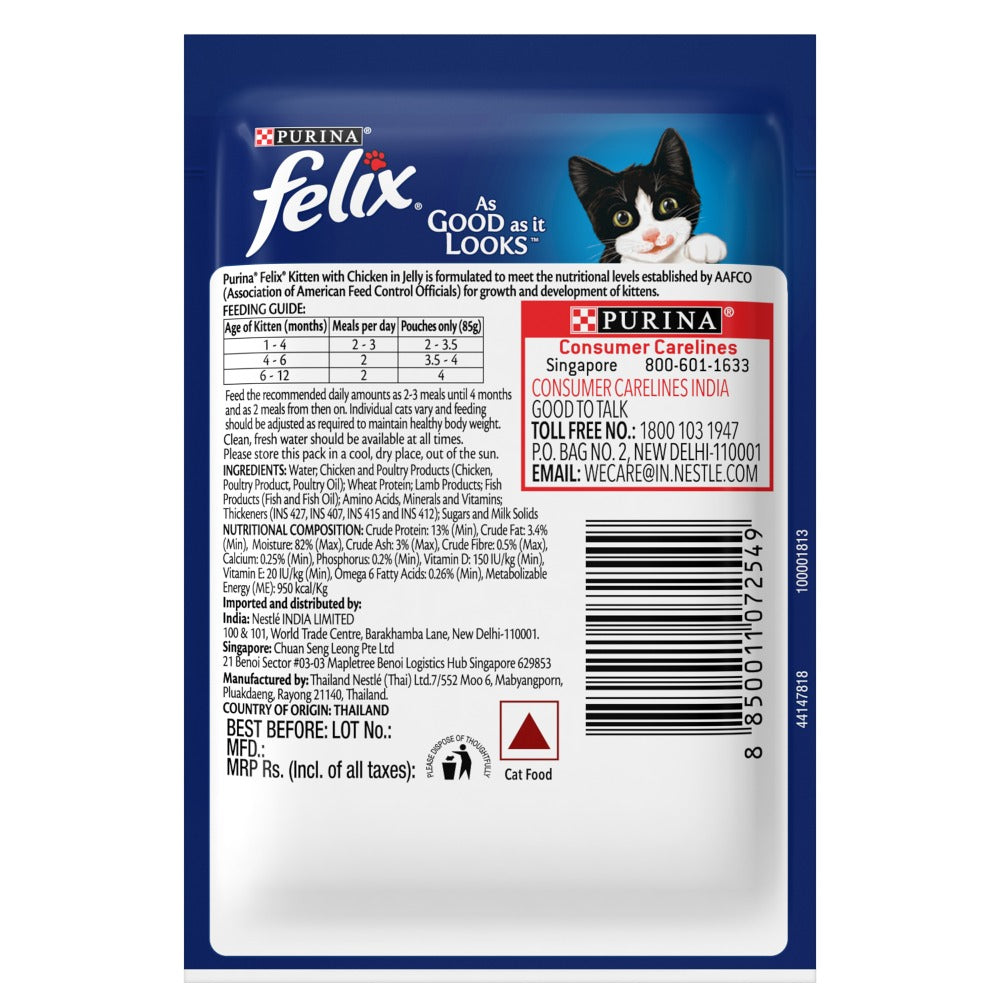 Purina Felix with Chicken in Jelly Kitten Wet Cat Food