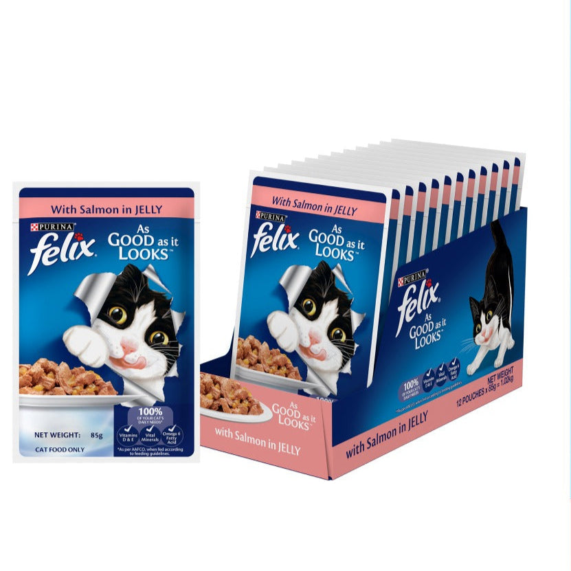 Purina Felix with Salmon in Jelly Adult Wet Cat Food