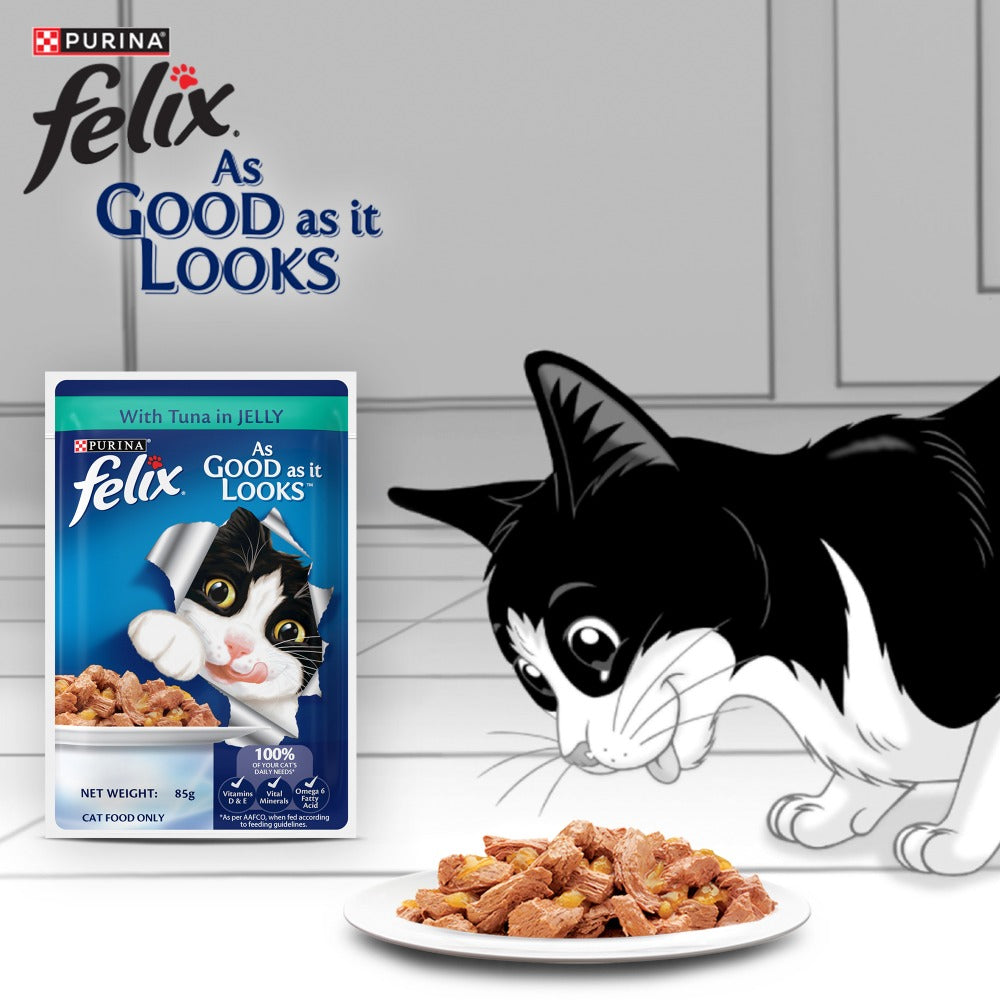 Purina Felix with Tuna in Jelly Adult Wet Cat Food