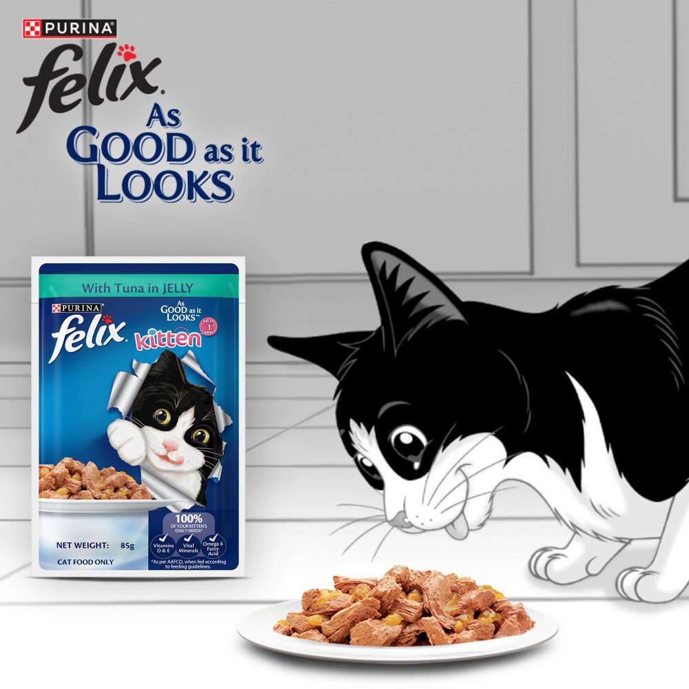 Purina Felix with Tuna in Jelly Kitten Wet Cat Food