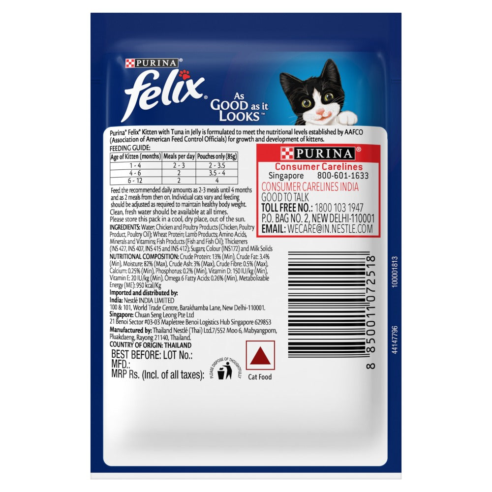 Purina Felix with Tuna in Jelly Kitten Wet Cat Food