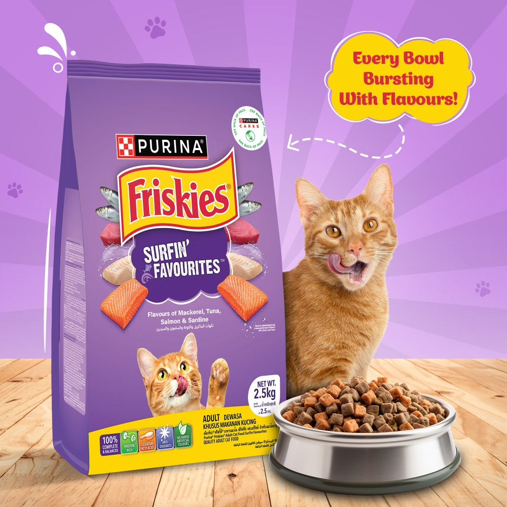 Purina Friskies Surfin Favourites Adult Dry Cat Food