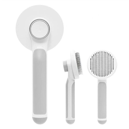 Push-To-Clean Self Cleaner Round Slicker Brush