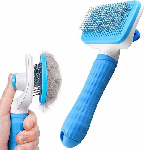 Push-To-Clean Self Cleaner Slicker Brush (with Pins)