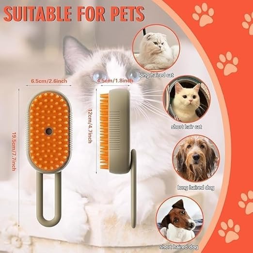 Rechargeable Steam Brush For Dogs and Cats