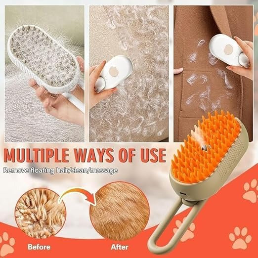 Rechargeable Steam Brush For Dogs and Cats