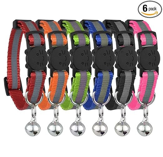 Reflective Line Collar with Bell for Cats and Dogs