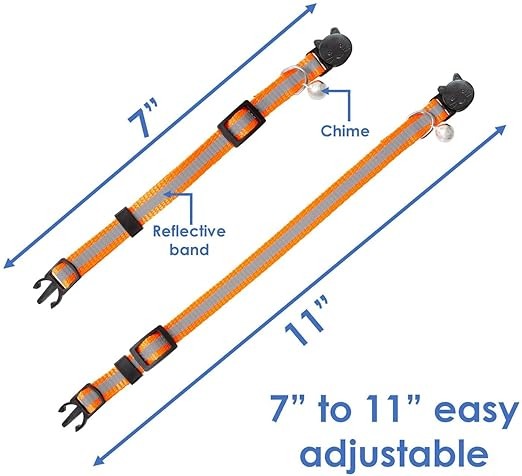 Reflective Line Collar with Bell for Cats and Dogs