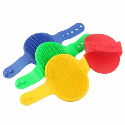 Rubber Grooming Gloves for Dogs & Cats (Half), Palm Gloves