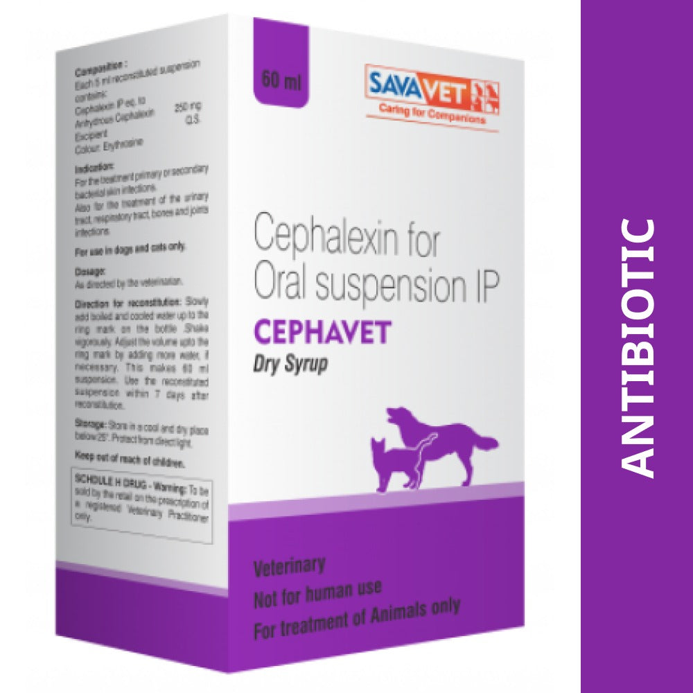 Savavet Cephavet (Cephalexin) Dry Syrup for Dogs and Cats