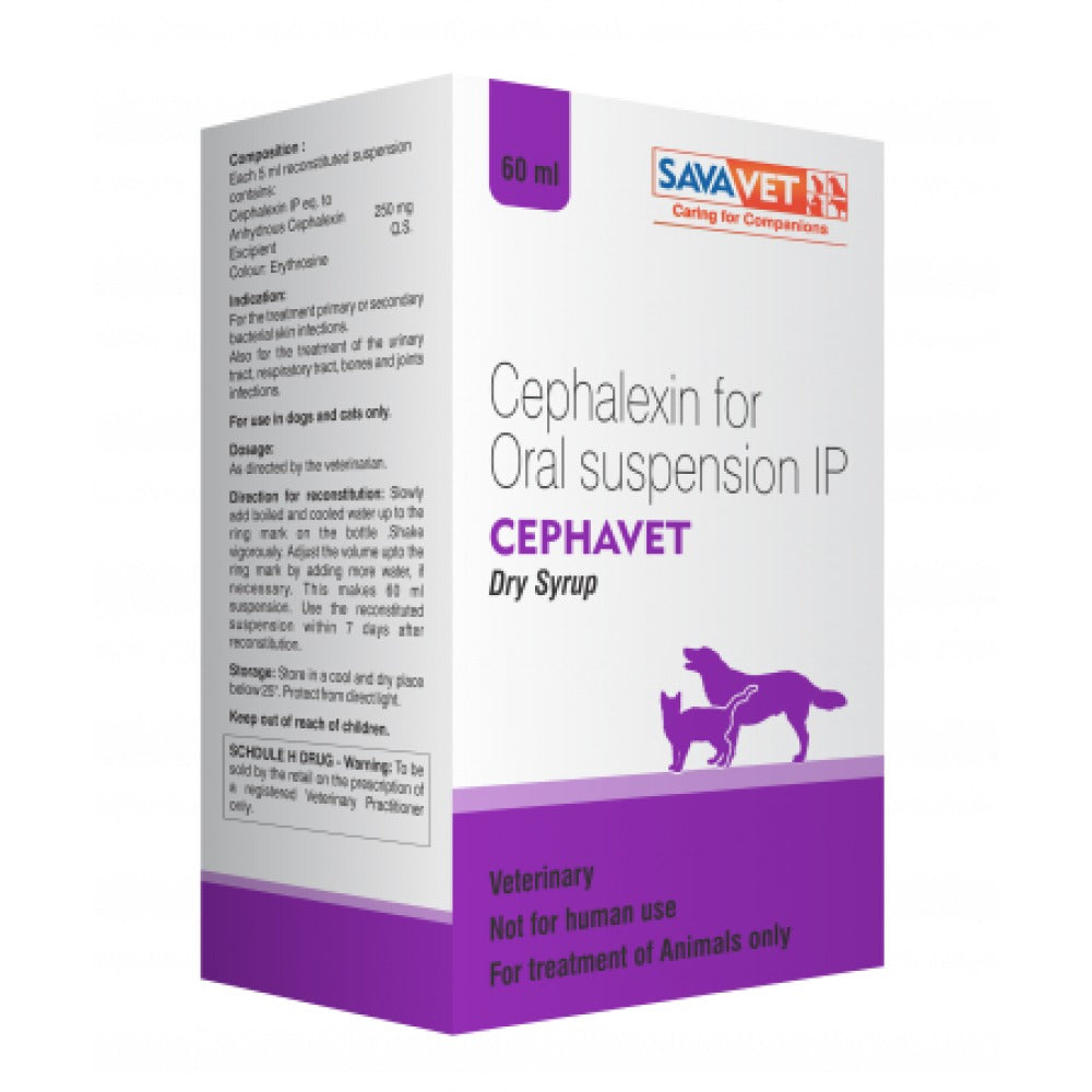 Savavet Cephavet (Cephalexin) Dry Syrup for Dogs and Cats