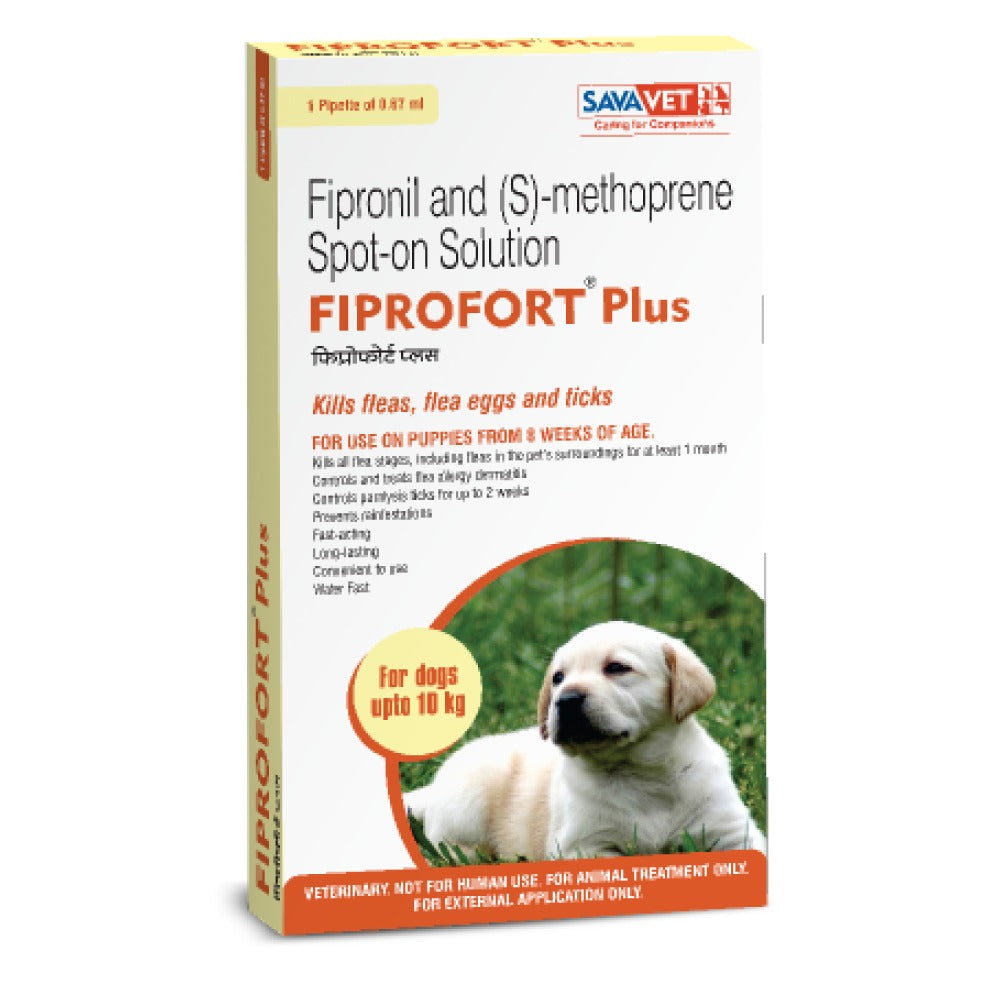 Fiprofort Plus (Fipronil) Tick and Flea Control Spot On for Dogs ...