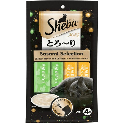 Sheba Chicken & Chicken Whitefish Sasami Selection Melty Premium Cat Treats