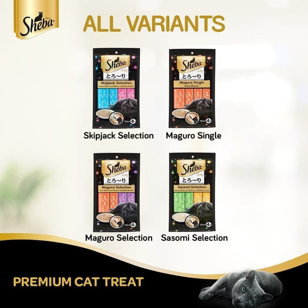 Sheba Chicken & Chicken Whitefish Sasami Selection Melty Premium Cat Treats