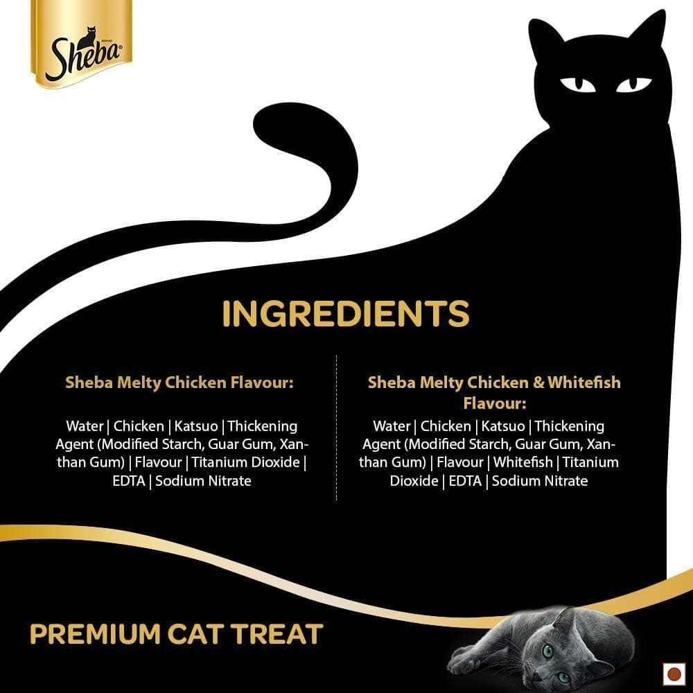 Sheba Chicken & Chicken Whitefish Sasami Selection Melty Premium Cat Treats