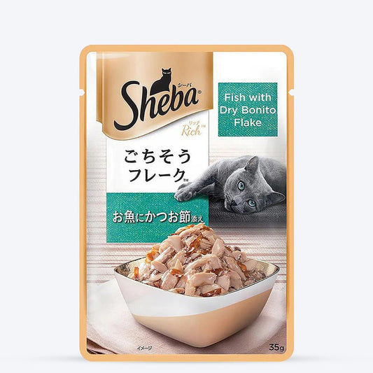 Sheba Fish with Dry Bonito Flake Premium Cat Wet Food