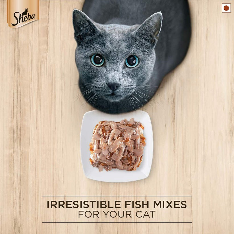 Sheba Fish with Dry Bonito Flake Premium Cat Wet Food