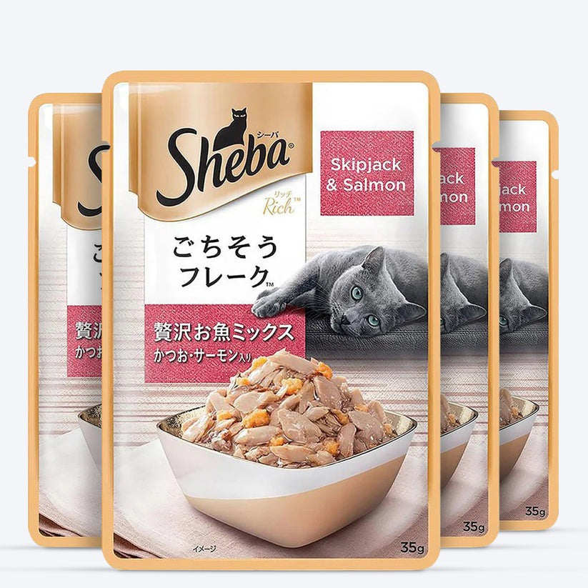 Sheba Skipjack & Salmon Fish Mix Cat Wet Food