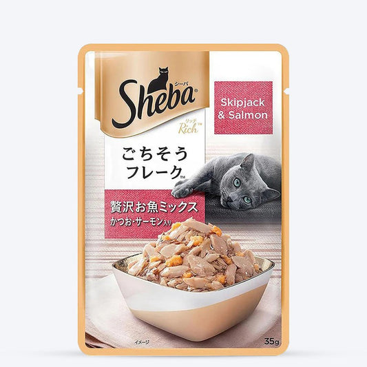 Sheba Skipjack & Salmon Fish Mix Cat Wet Food