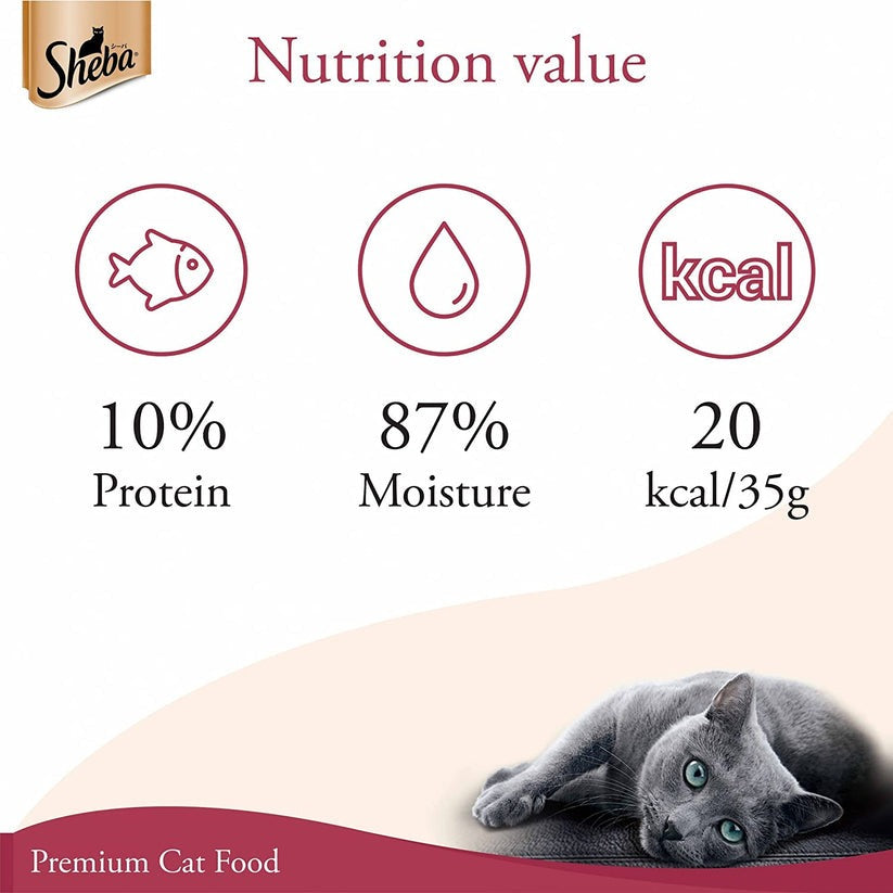 Sheba Skipjack & Salmon Fish Mix Cat Wet Food