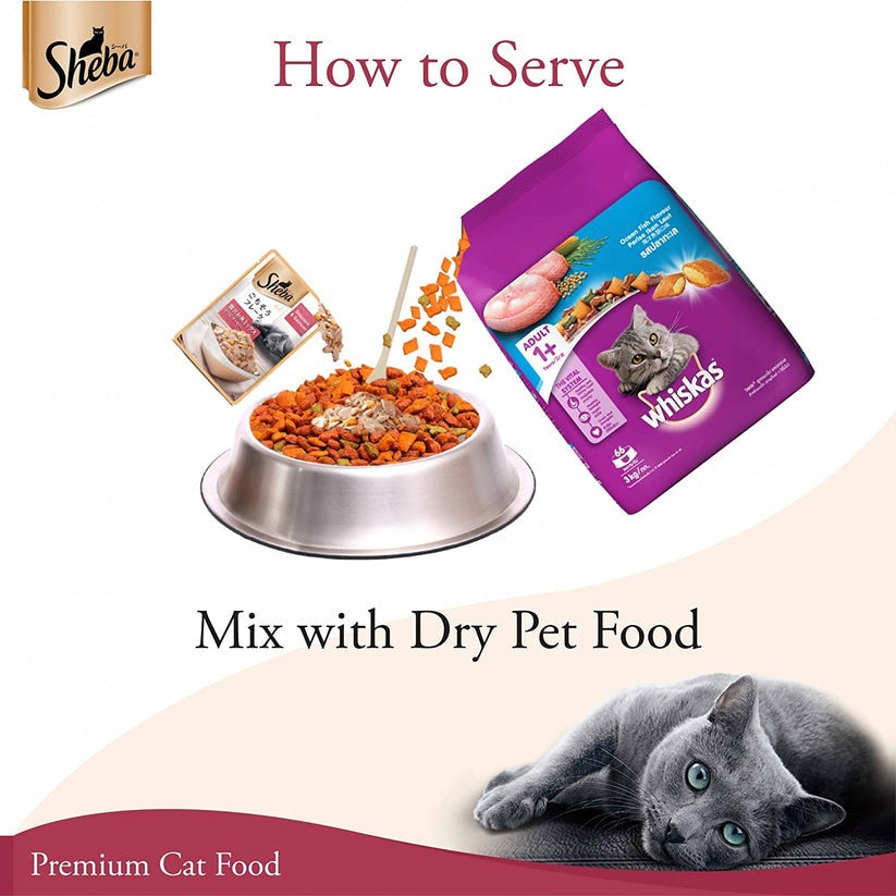 Sheba Skipjack & Salmon Fish Mix Cat Wet Food