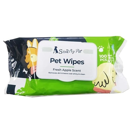 Smarty Pet Green Apple Scent Pet Wipes - 100 Sheets