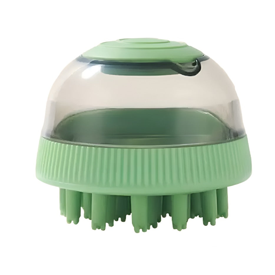 Space Capsule Refillable Pet Shampoo Dispenser with Silicone Bristles