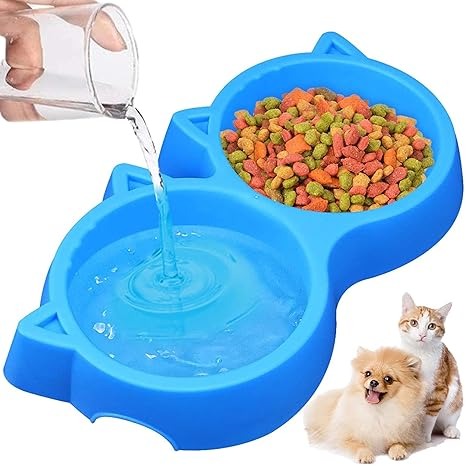 Twin Cat Face Plastic Bowl