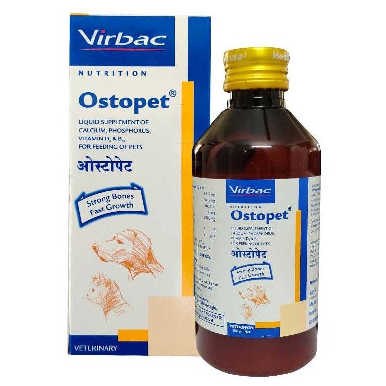 Virbac - Ostopet Liquid Supplement Of Calcium For Dogs & Cats