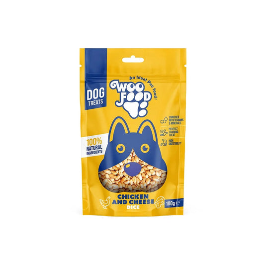 Woofood Chicken And Cheese Dice Dog Treats