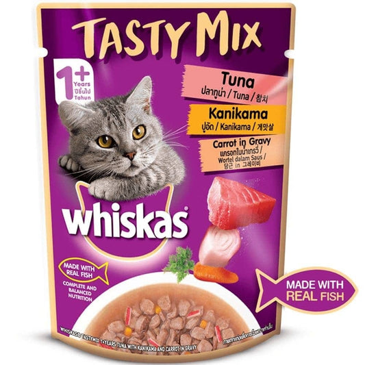 Whiskas Tuna with Kanikama And Carrot in Gravy Tasty Mix Adult Cat Wet Food