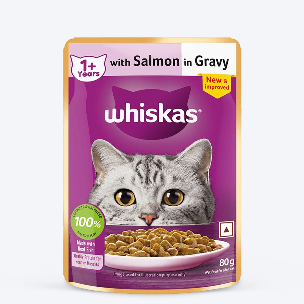 Whiskas Salmon in Gravy Meal Adult Cat Wet Food