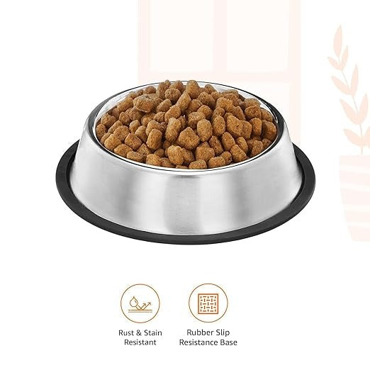 Anti Skid Stainless Steel Pet Bowl for Dogs, Cats, Rabbits