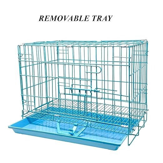 Heavy Duty Powder Coated Cage with Removable Tray for Cats and Dogs