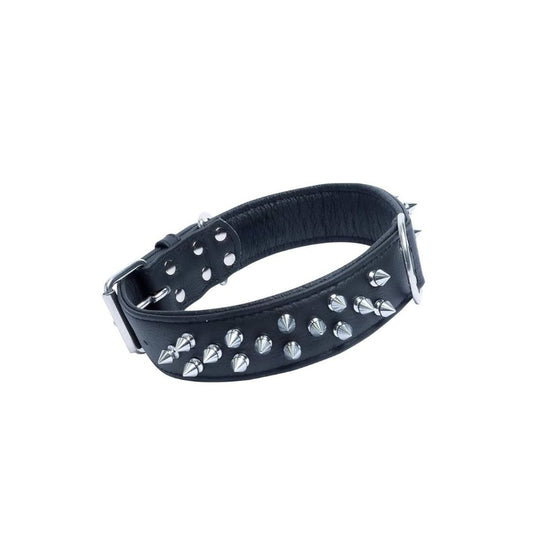 Studded Leather Dog Collar, for Large Dog Breeds