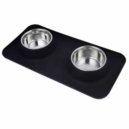 Stainless Steel Pet Bowl Set with Anti Skid Silicone Base