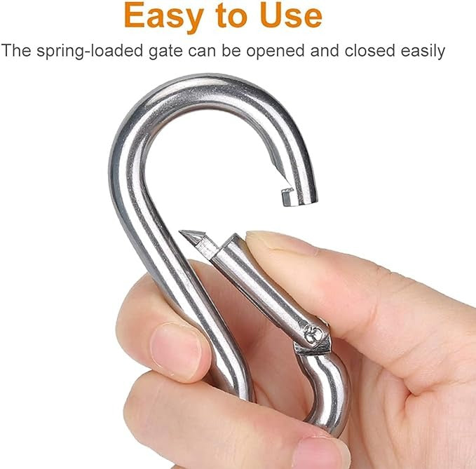 Snap Hook, Multipurpose Safety Carabiner Hook for Dogs (Plain) 9 mm