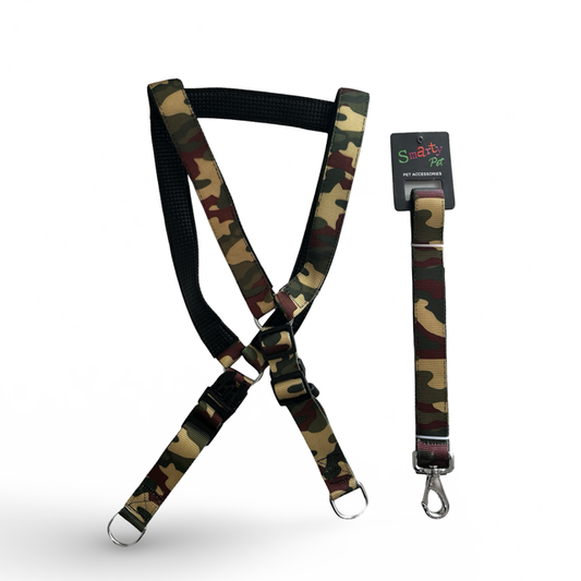 Smarty Pet - Leash & Harness Poly Print Padded(32mm)