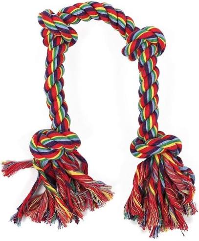 Cotton Rope Chew Toy for dogs (4 knots)