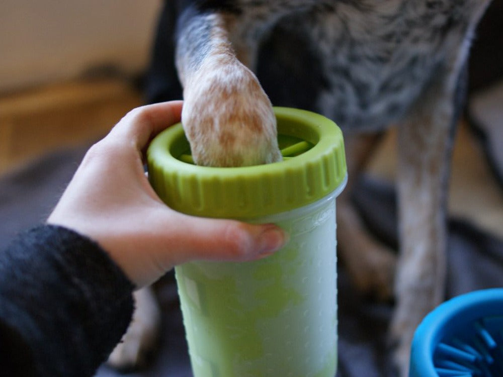 Portable Dog Paw Cleaner and Washer Cup with Soft Silicone Bristles for Quickly Cleaning Pets Muddy Feet