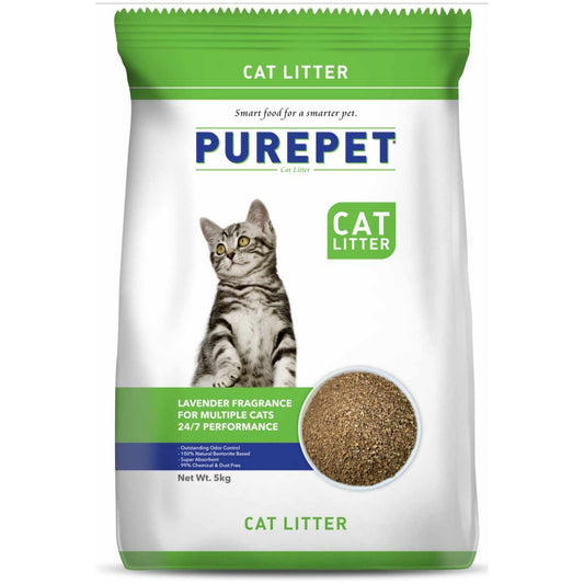 Purepet Lavender Scented Clumping Cat Litter -5 Kg