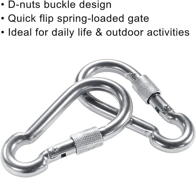 Snap Hook, Multipurpose Safety Carabiner Hook for Dogs (Screw) 10 mm