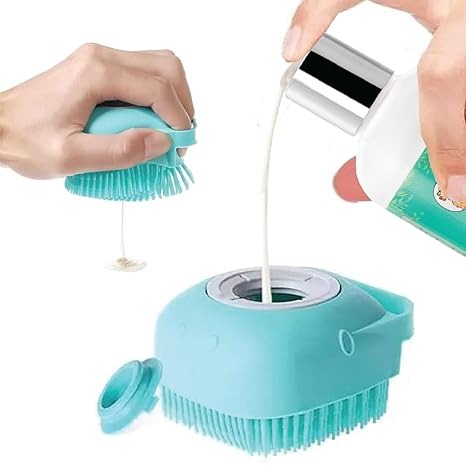 Premium Soft Silicone Brush Brush with Shampoo Dispenser