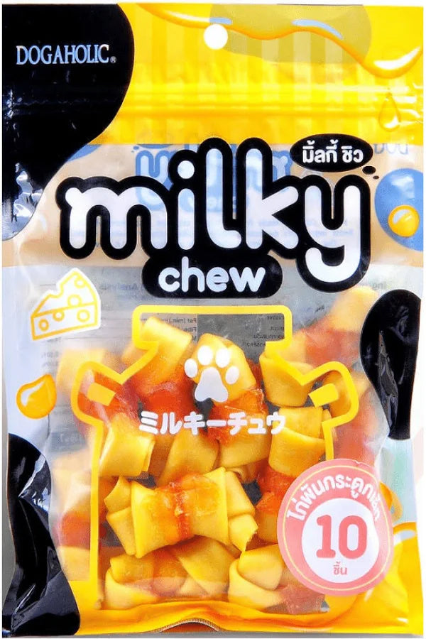 Dogaholic Cheese Milky Chew Chicken Bone Style