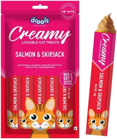 Drools Creamy Lickable Cat Skipjack Salmon & Skipjack